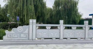 来宾 芝麻灰桥栏杆、河道栏杆安装效果