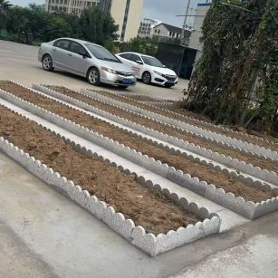 来宾 花边石、花围石、花园石安装效果