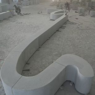 来宾 花岗岩整石坐凳拼装