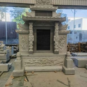 来宾 芝麻灰高档墓碑、土墓，一套也支持定做