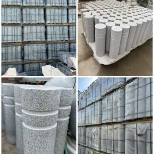 来宾 芝麻白花岗岩挡车柱、隔离柱多少钱