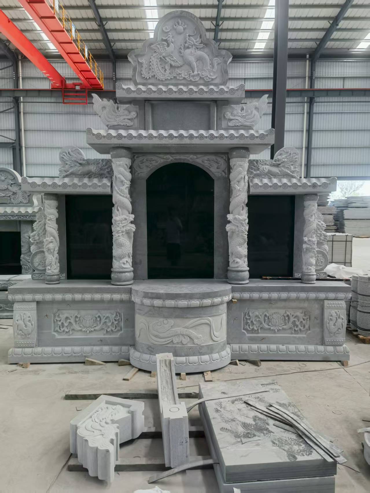 来宾 芝麻灰高档墓碑，土墓，可定制