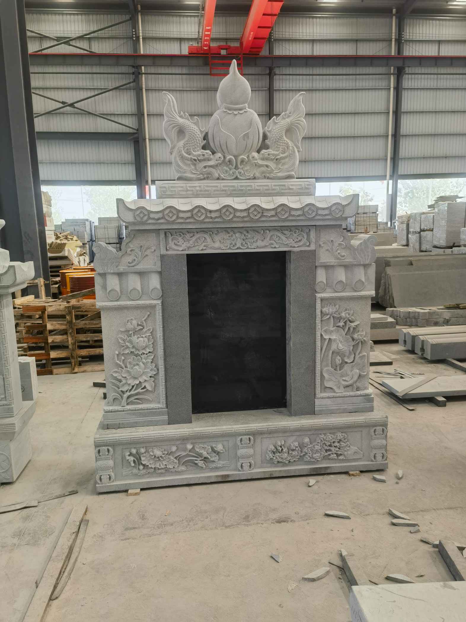 来宾 芝麻灰高档墓碑、土墓，一套也支持定做