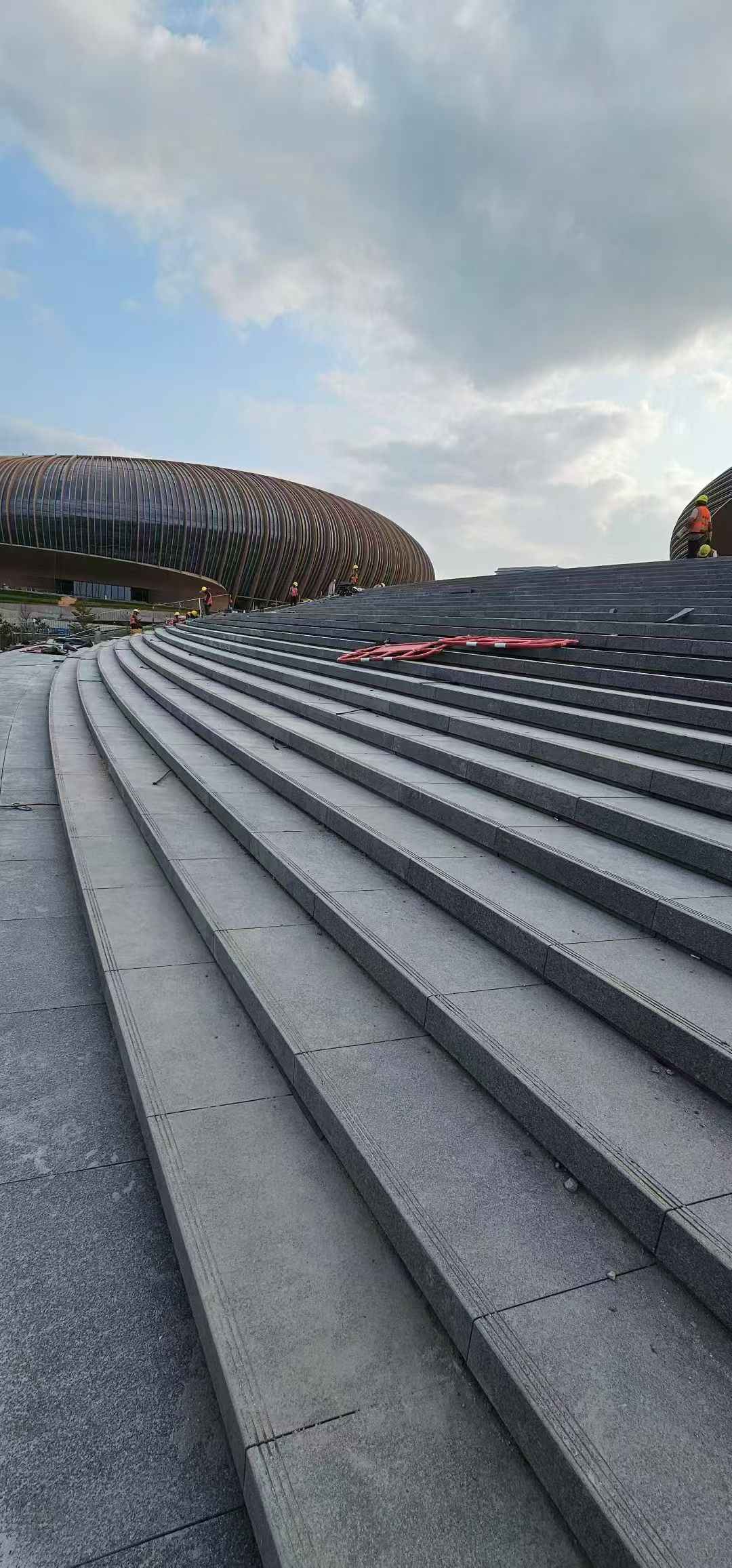 来宾 弧形整石台阶铺装效果图