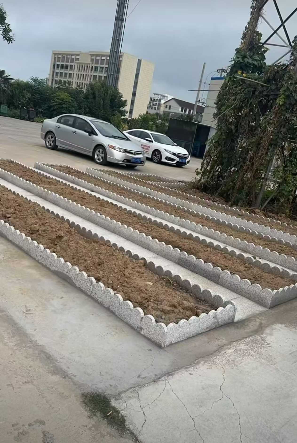 来宾 花边石、花围石、花园石安装效果