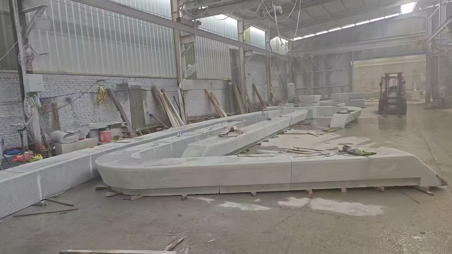 来宾 花岗岩整石坐凳拼装