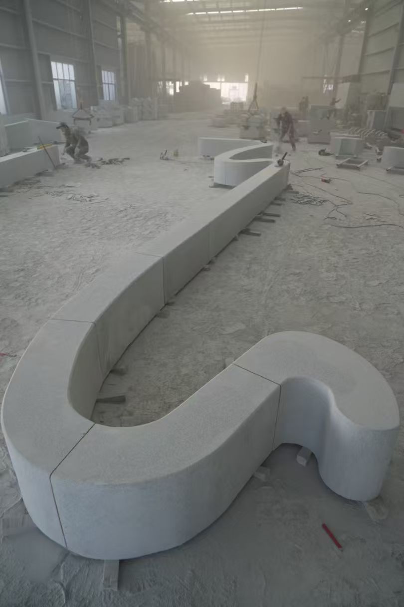 来宾 花岗岩整石坐凳拼装