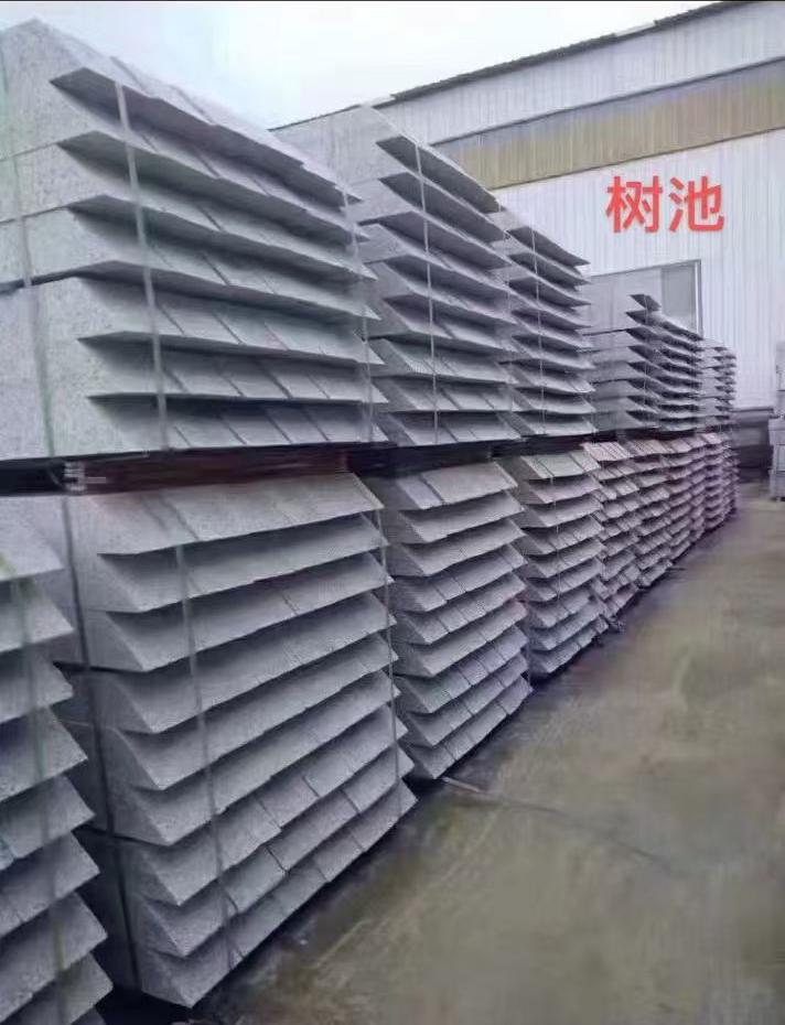 来宾 芝麻灰切头树池